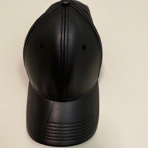 Leather baseball cap